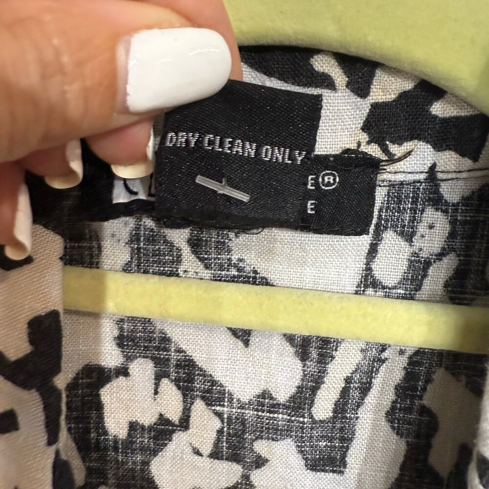 Carol Little Leopard Print Linen Button Down Slee… - image 6